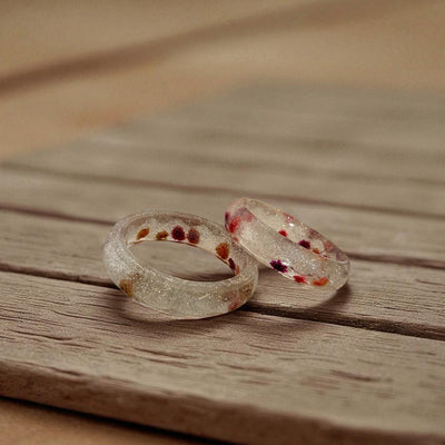 Set of 2 Transparent Resin Bangles – Filled with Real Preserved Flowers,Transparent Resin Jewelry  Preserved Flower Accessories ,