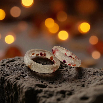 Set of 2 Transparent Resin Bangles – Filled with Real Preserved Flowers,Transparent Resin Jewelry  Preserved Flower Accessories ,