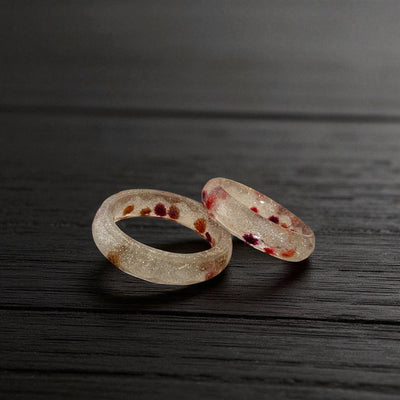 Set of 2 Transparent Resin Bangles – Filled with Real Preserved Flowers,Transparent Resin Jewelry  Preserved Flower Accessories ,