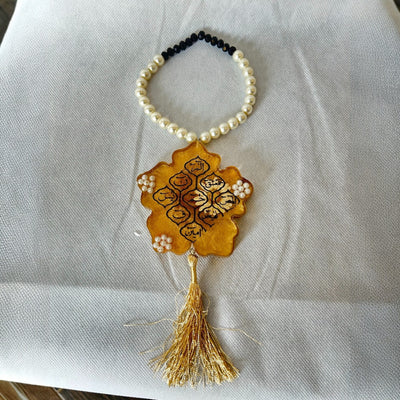 Handmade Resin Islamic Car Hanging – Haroof-e-Muqati’at Calligraphy golden