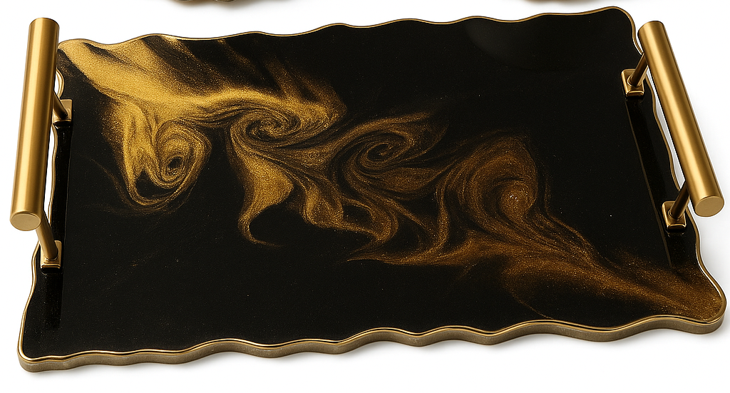 Handmade Resin Serving Tray – Unique Gift for Weddings, Birthdays & More