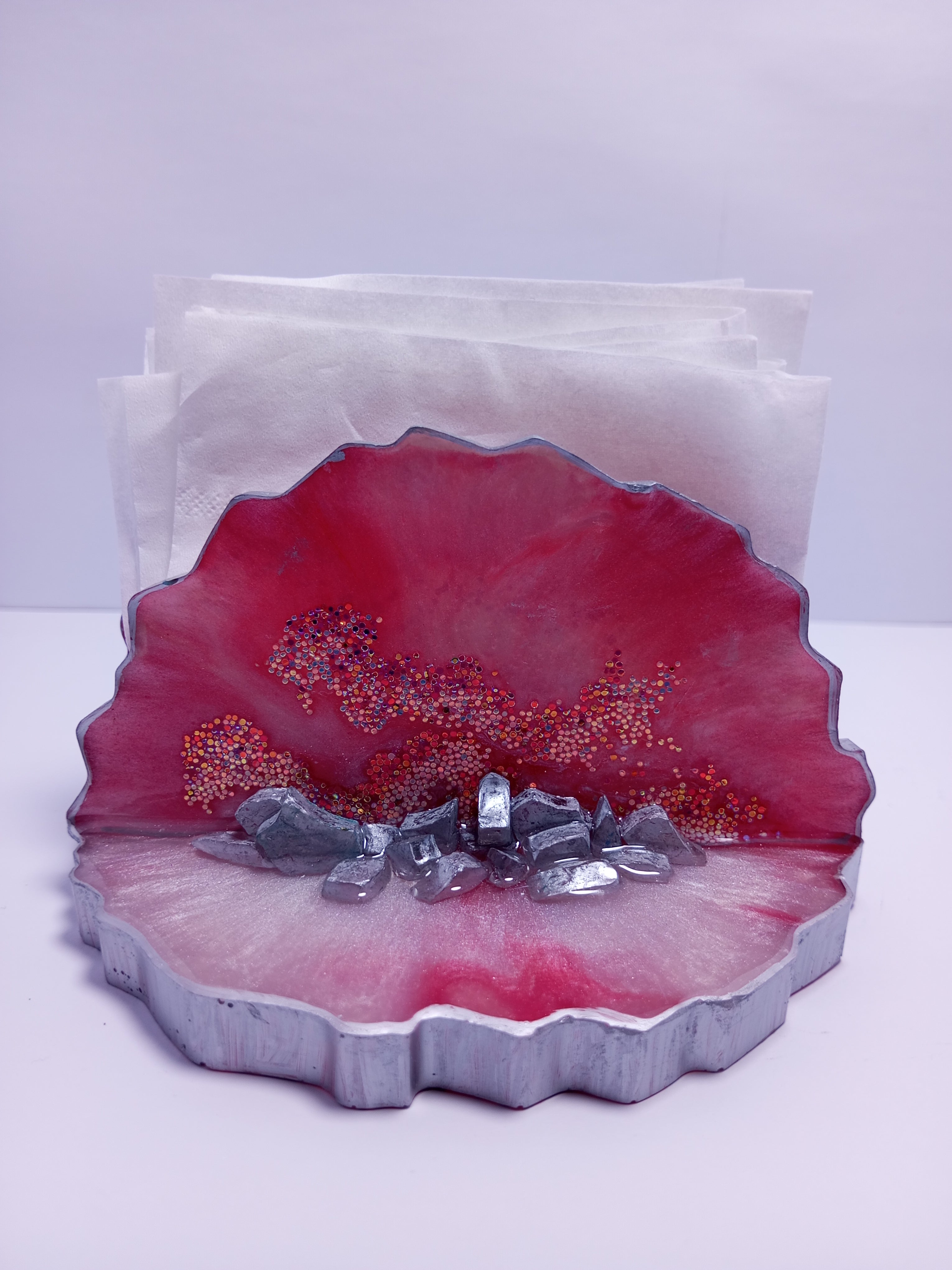 Resin Napkin Holder – Custom Color Shape – Handmade, Practical & Elegant – 6inch by 3inch – Table Decor