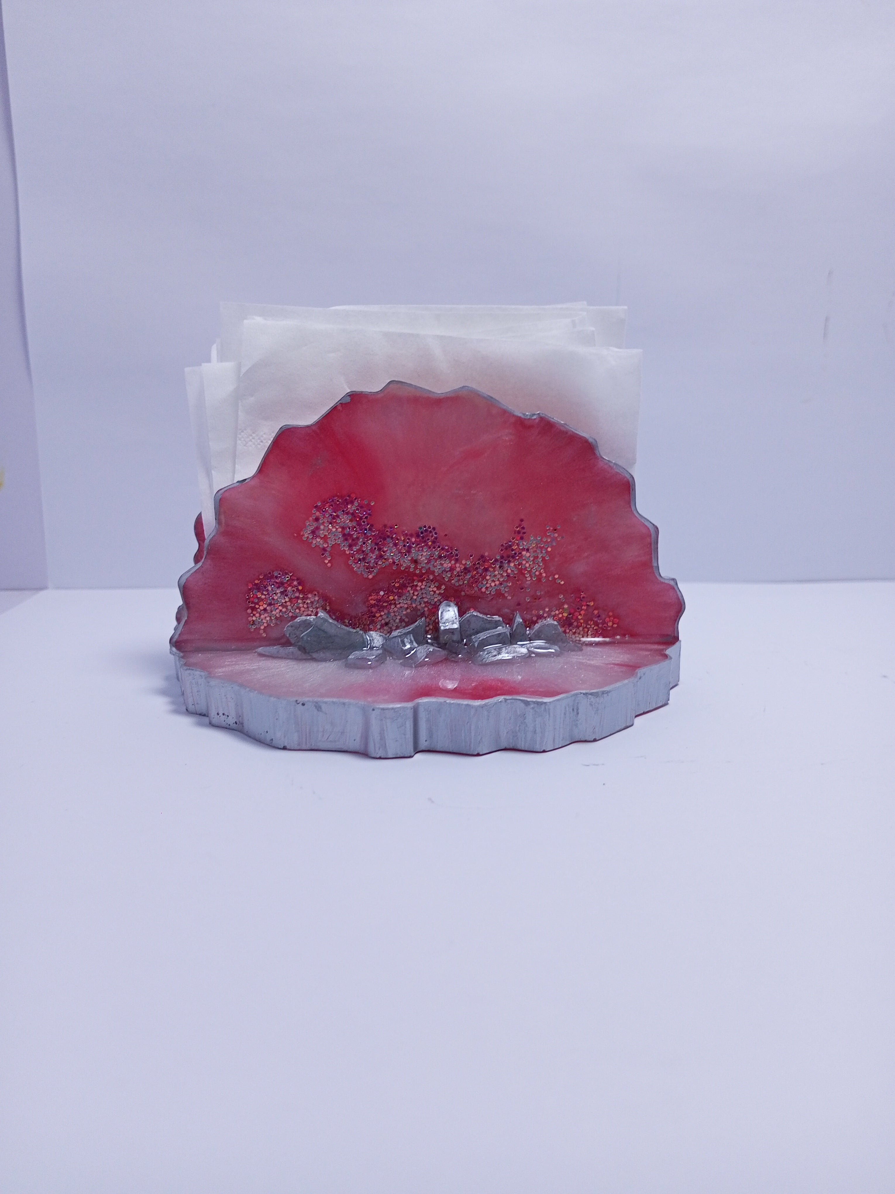 Resin Napkin Holder – Custom Color Shape – Handmade, Practical & Elegant – 6inch by 3inch – Table Decor