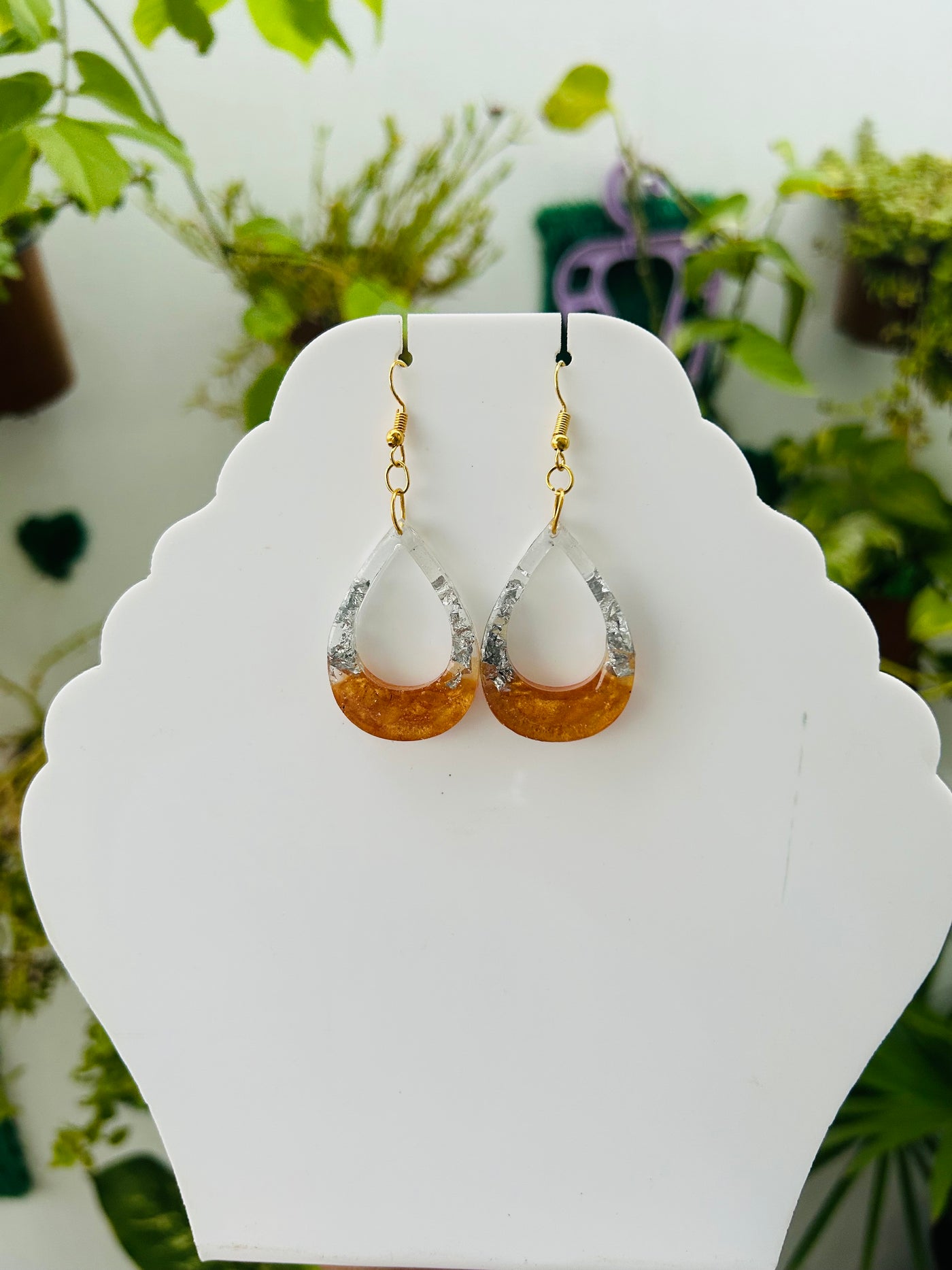 Elegant Resin Drop Earrings | Handmade | Lightweight | Stylish Gift | Unique Jewelry