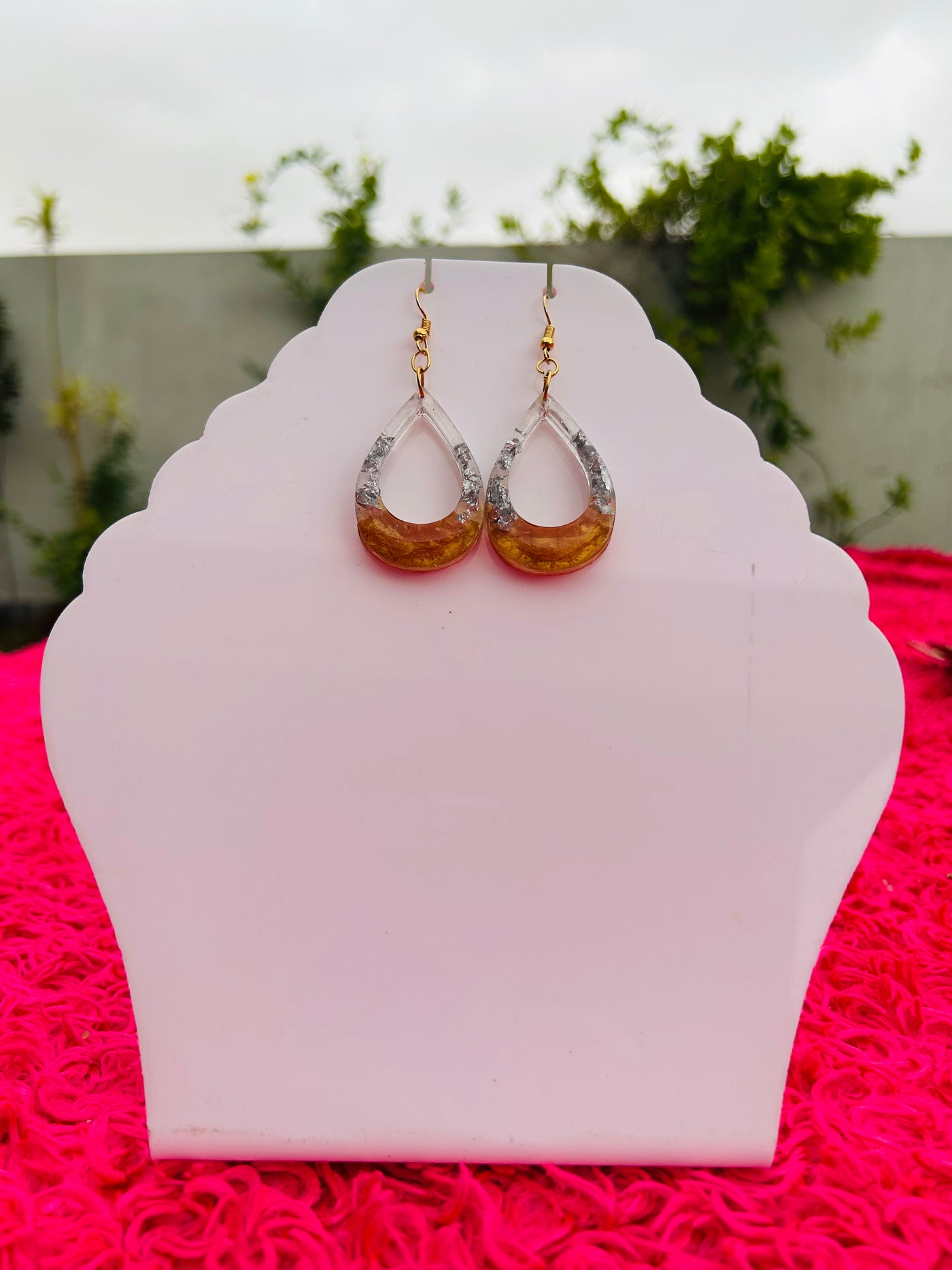 Elegant Resin Drop Earrings | Handmade | Lightweight | Stylish Gift | Unique Jewelry