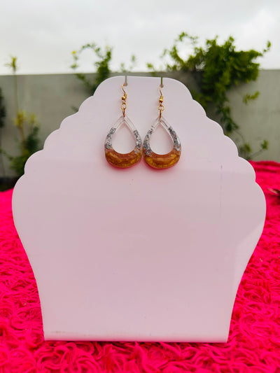 Elegant Resin Drop Earrings | Handmade | Lightweight | Stylish Gift | Unique Jewelry