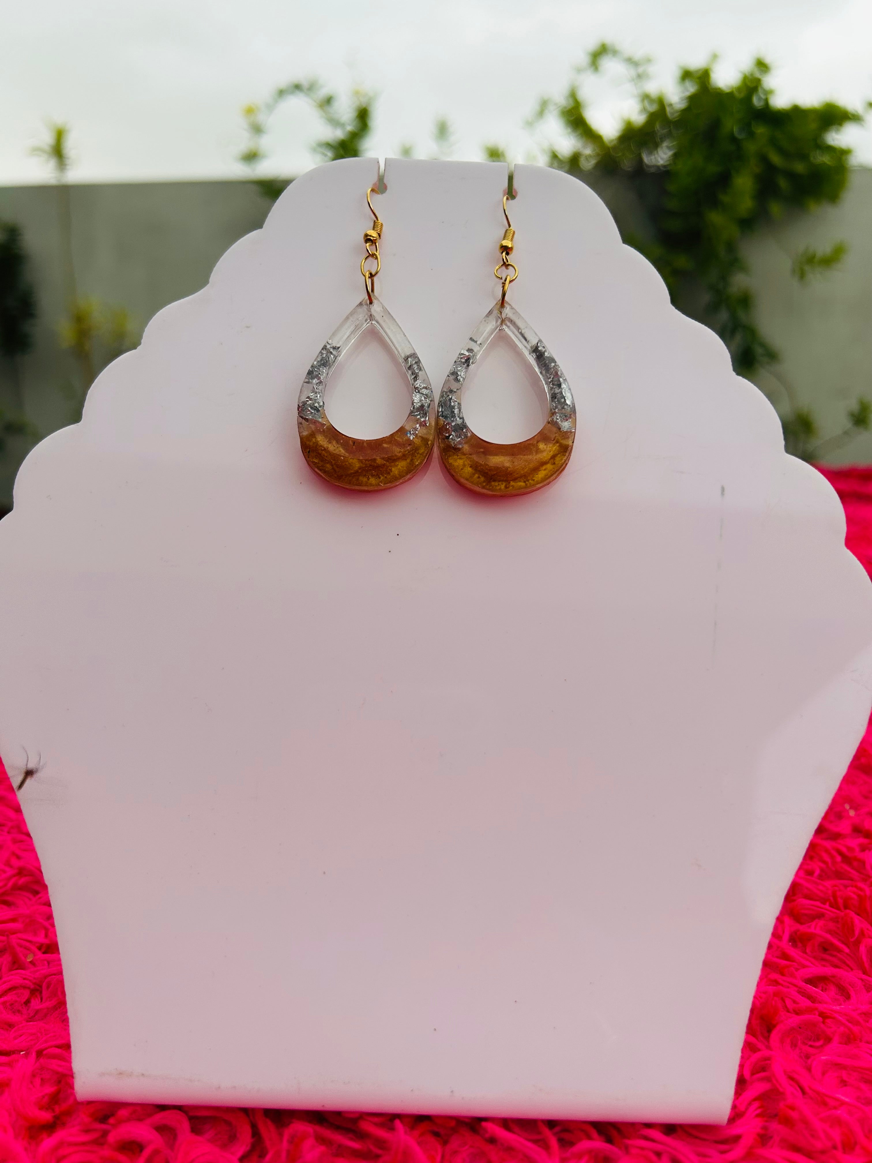 Elegant Resin Drop Earrings