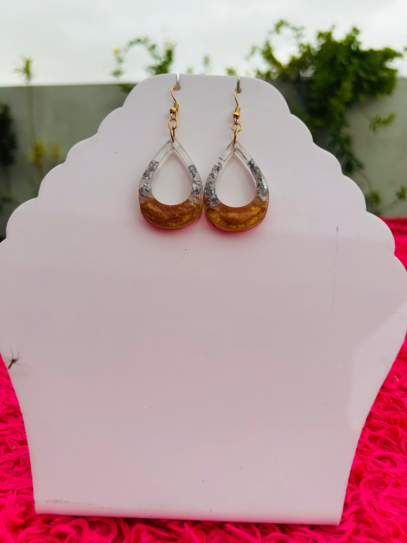 Elegant Resin Drop Earrings | Handmade | Lightweight | Stylish Gift | Unique Jewelry