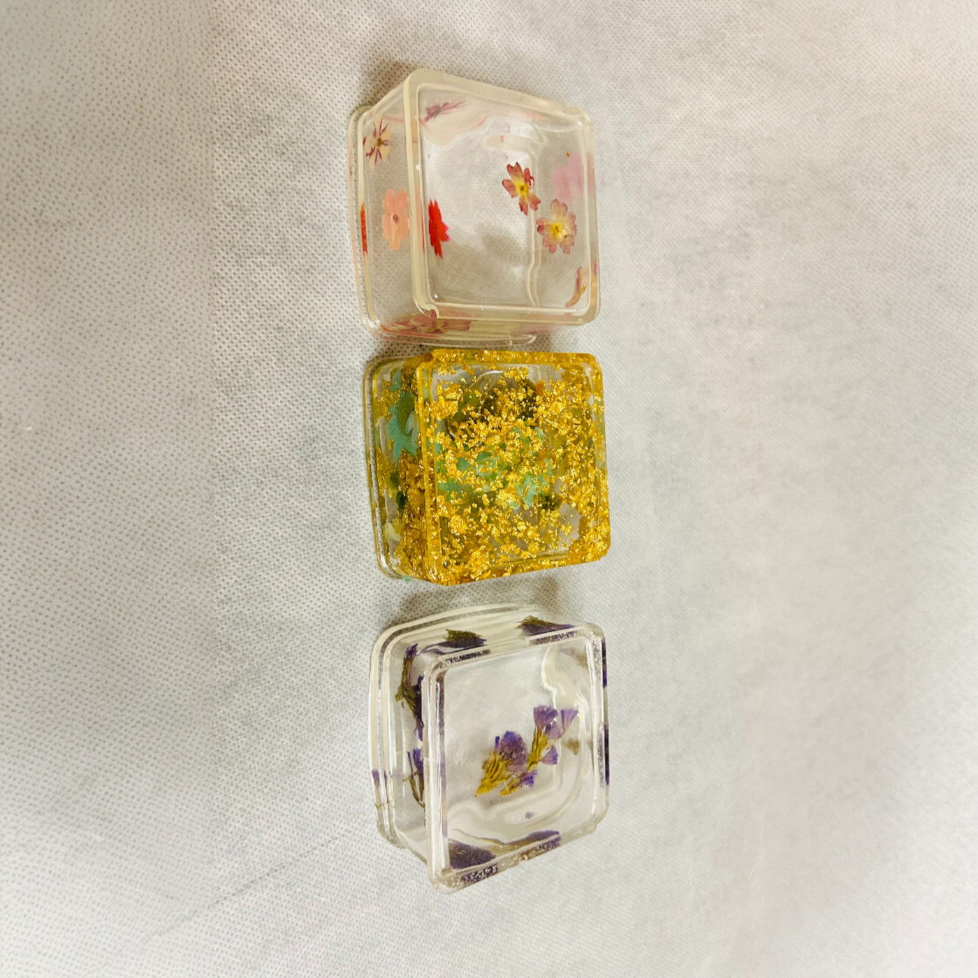 three Pressed flower jewelry boxes, personalized jewelry box, jewelry organizer box, custom jewlery box, press box, custom jewelry box, resin box