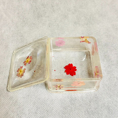 three Pressed flower jewelry boxes, personalized jewelry box, jewelry organizer box, custom jewlery box, press box, custom jewelry box, resin box