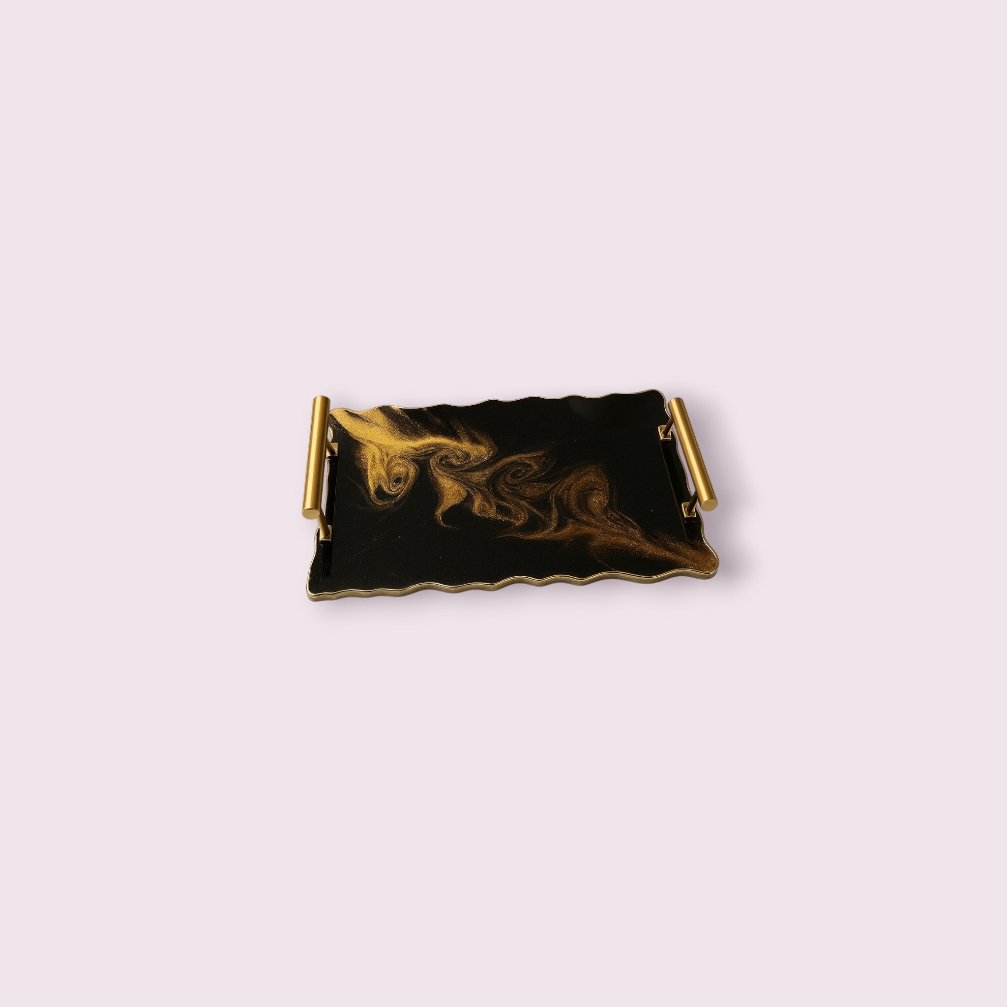 Handmade Black, Gold, and Cameleon red, decorative tray, epoxy serving tray, epoxy art, wedding gift, housewarming gift, vanity tray, gifts.